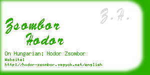 zsombor hodor business card